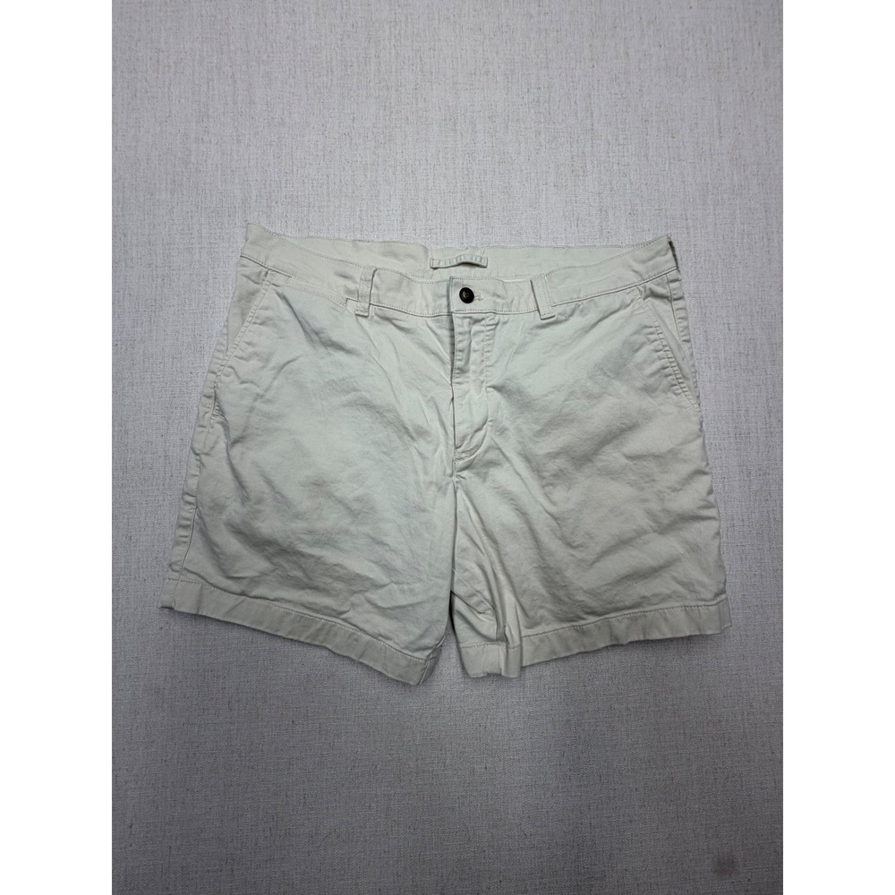 Duck Head Gold School Mens Chino Shorts Size 36 Stone Beige Flat Front Cotton